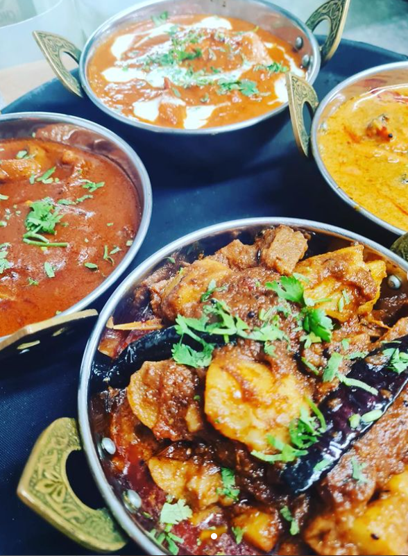 A wide variety of curries available